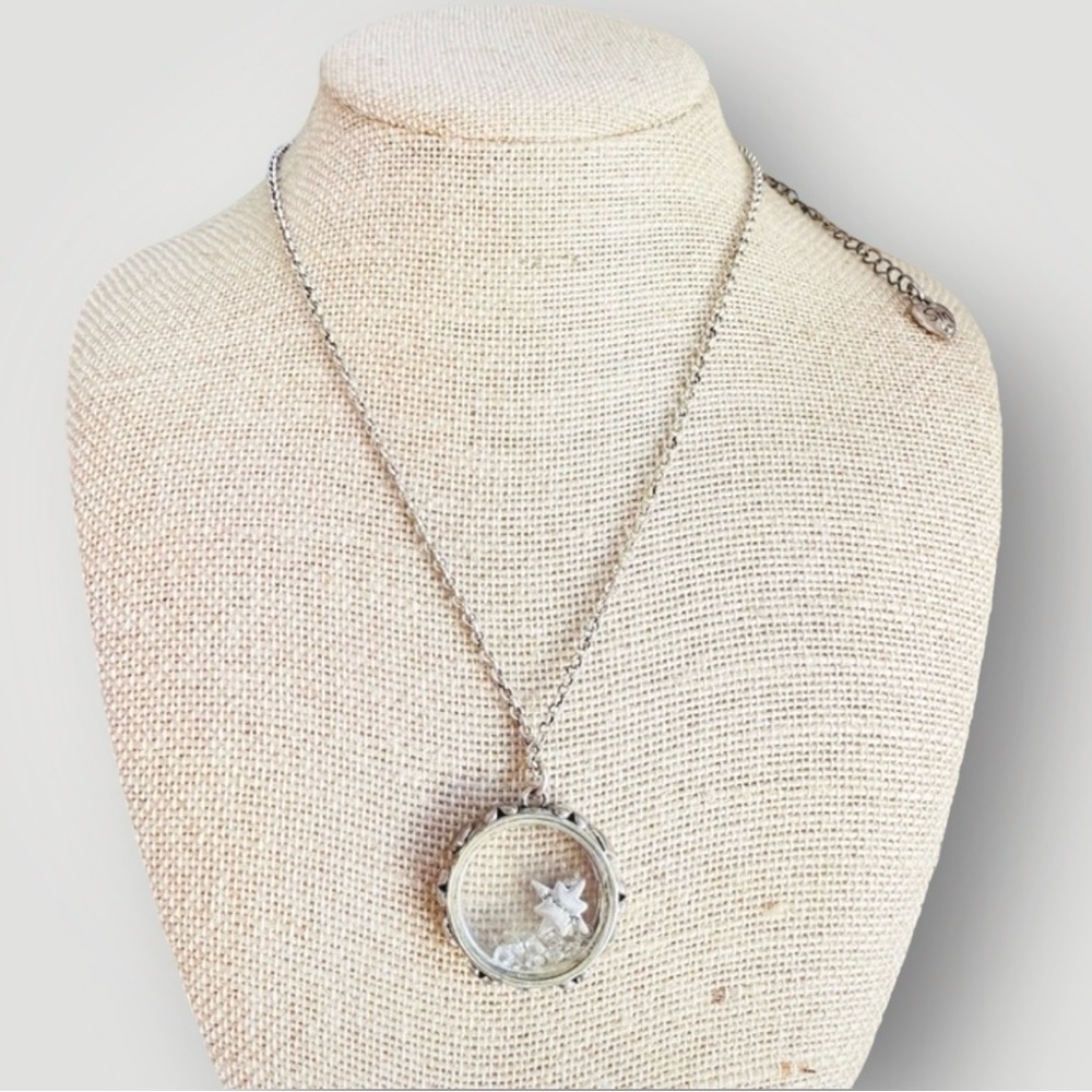 Sandra Magsamen Signed Floating Charm “Shine” Necklace 22” Adjustable